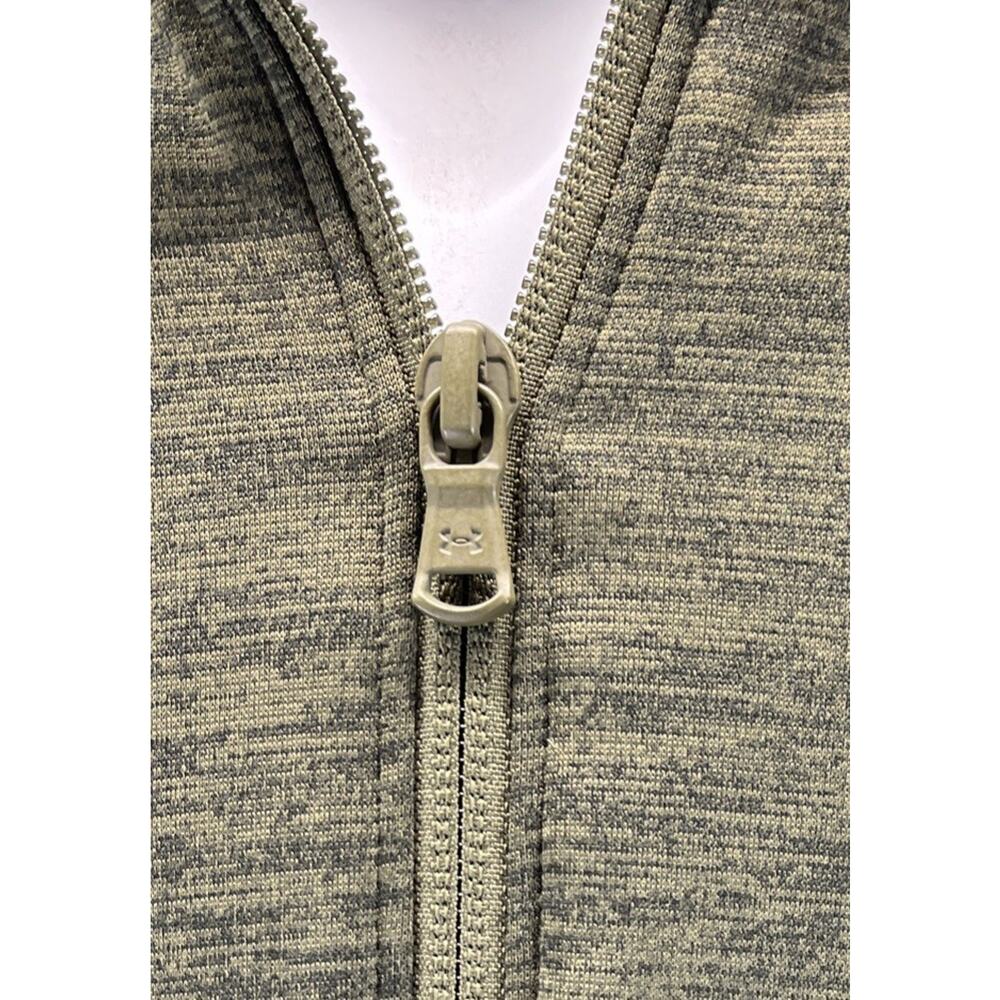 Under Armour CG Fleece Men's Small 1/2 Zip Green Long Sleeve Activewear Top - Picture 4 of 7